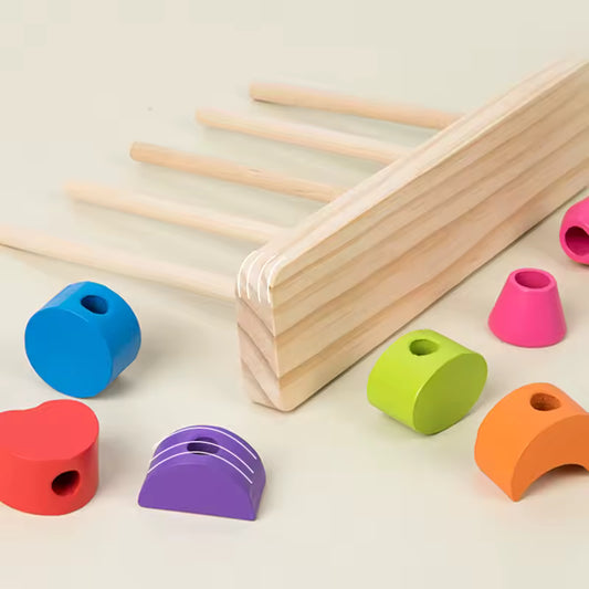 Séquenceur Montessori en Bois – Perles & Formes