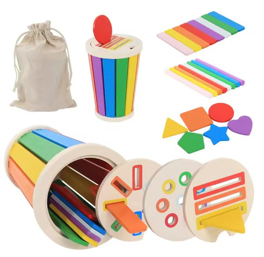 Empilables 3 modules - Montessori en Bois – Tri des Couleurs