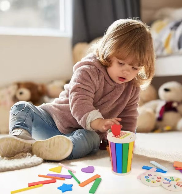 Empilables 3 modules - Montessori en Bois – Tri des Couleurs