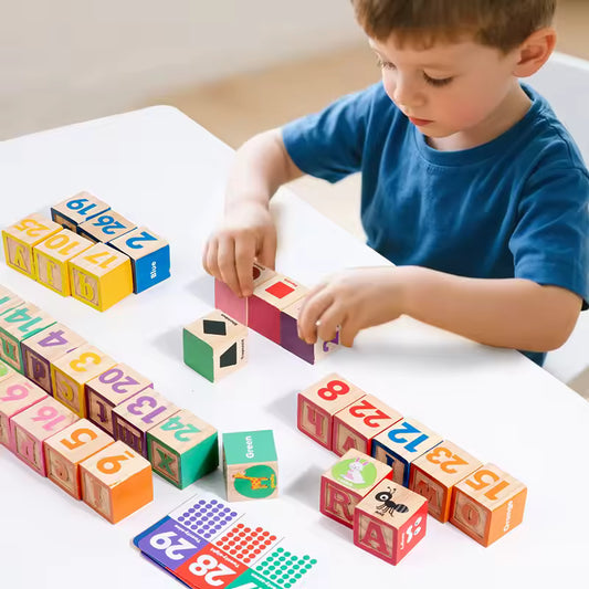 Set Éducatif Montessori en Bois – Chiffres, Lettres & Animaux